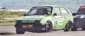 Mark Young in his Fiesta XR2